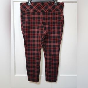Torrid Red and Black Plaid Leggings